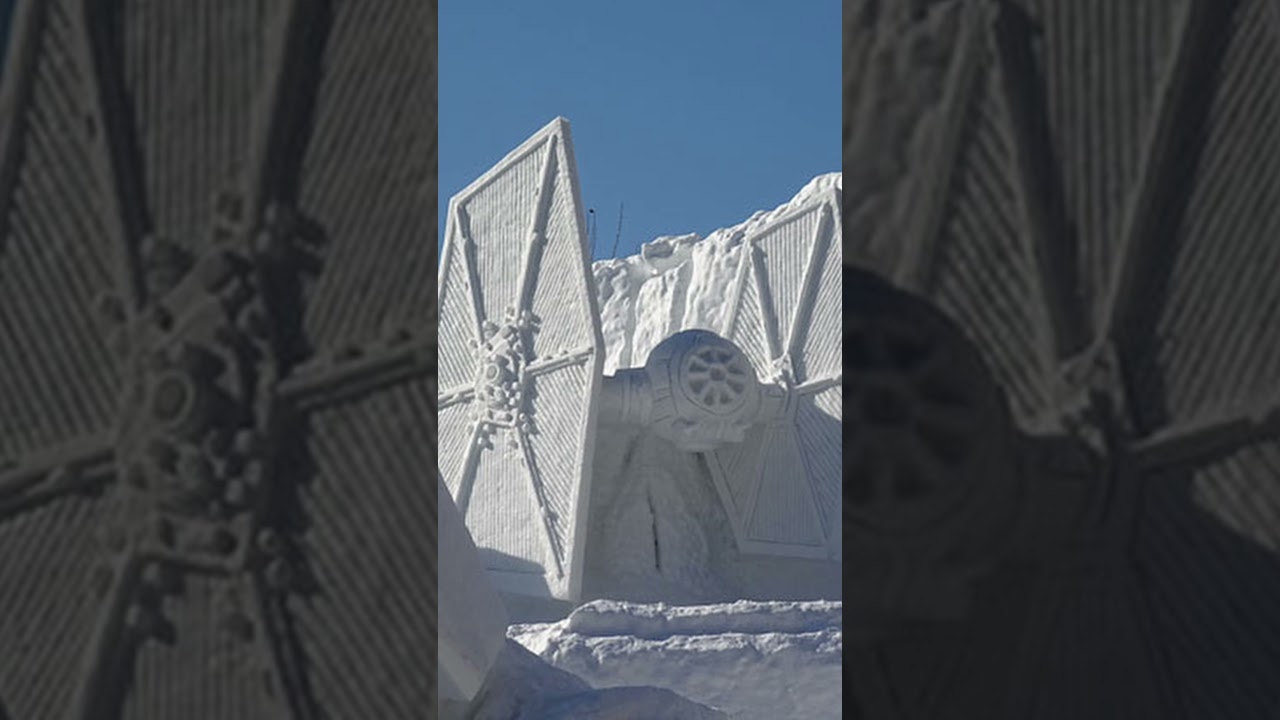Giant Star Wars Snow Sculptures!!! #shorts
