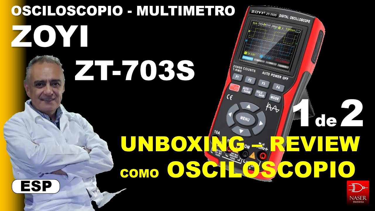 🟥 Zoyi ZT-703S, Parte 1: Funciones como Osciloscopio y Func Gen.