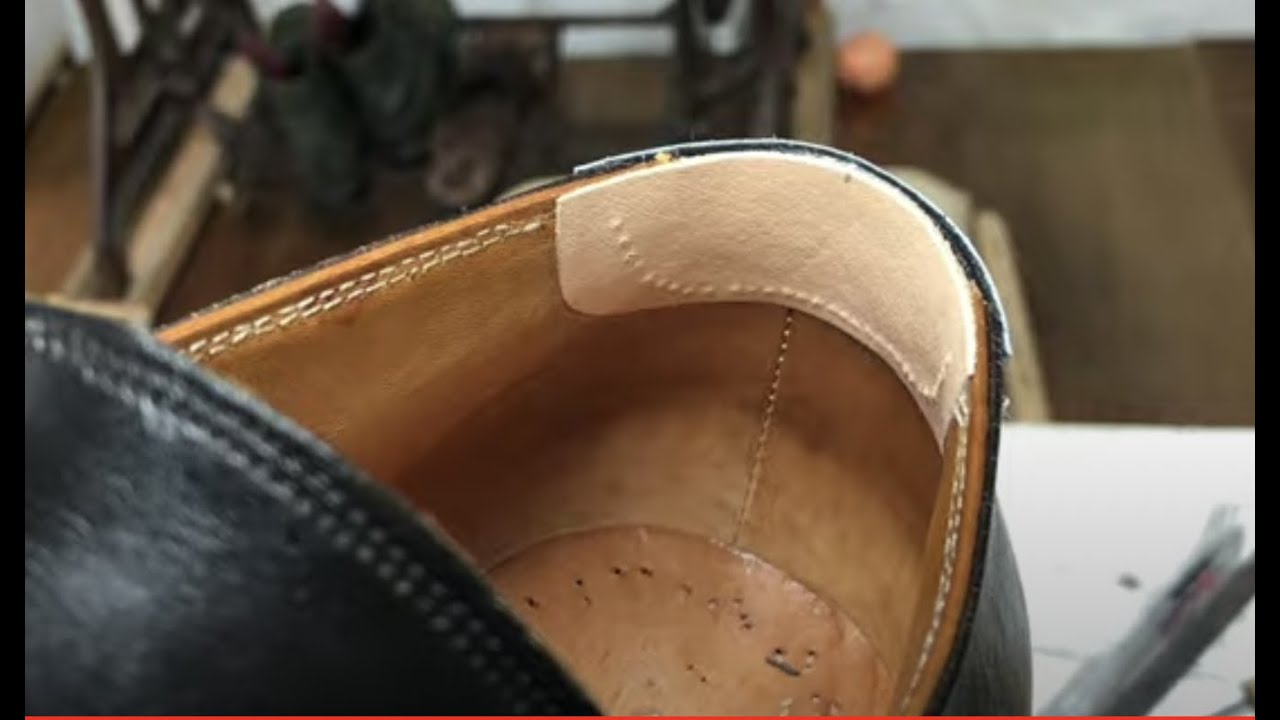 Shoe repair. The torn top line. Remake.