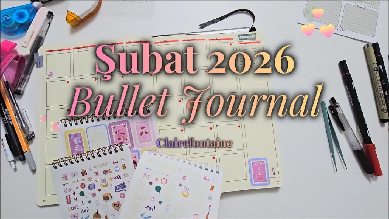 ŞUBAT 2026 BULLET JOURNAL TASARIMIM (FEBRUARY 2026 BULLET JOURNAL)