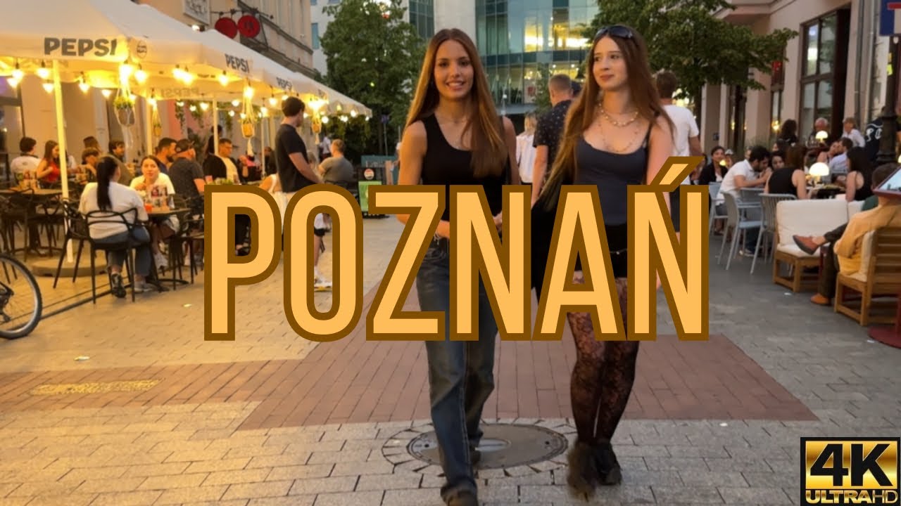 Poznań po zmroku | spacer z kamerą (4K-60fps)