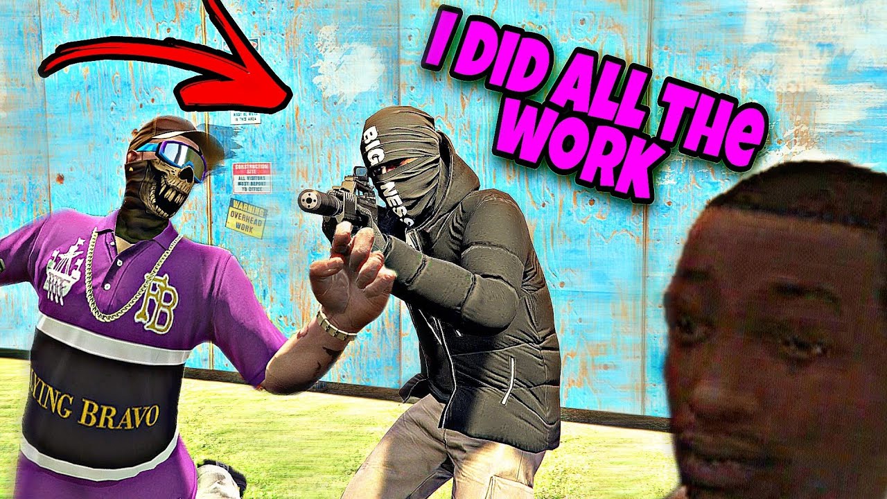 I'm disappointed😡 GTA 5 online Run and Gun I did all the work