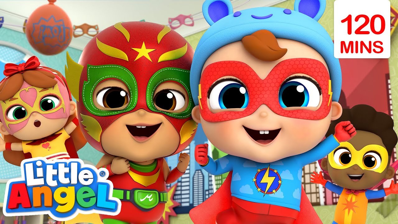 Superhero Song + More Play Pretend Nursery Rhymes | @LittleAngel Kids Songs & Nursery Rhymes