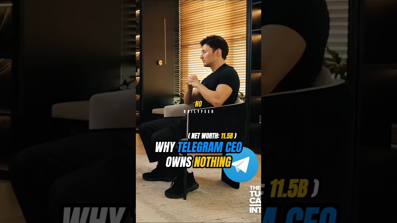 Why Telegram&rsquo;s CEO Owns Nothing: Pavel Durov&rsquo;s Minimalist Philosophy #shorts