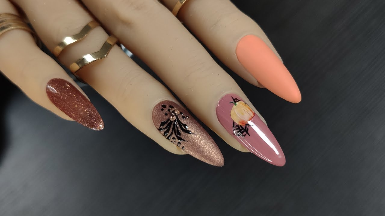 Podzimní zdobení nehtů a mišmaš barev  || #NailArtAlexandra 💅
