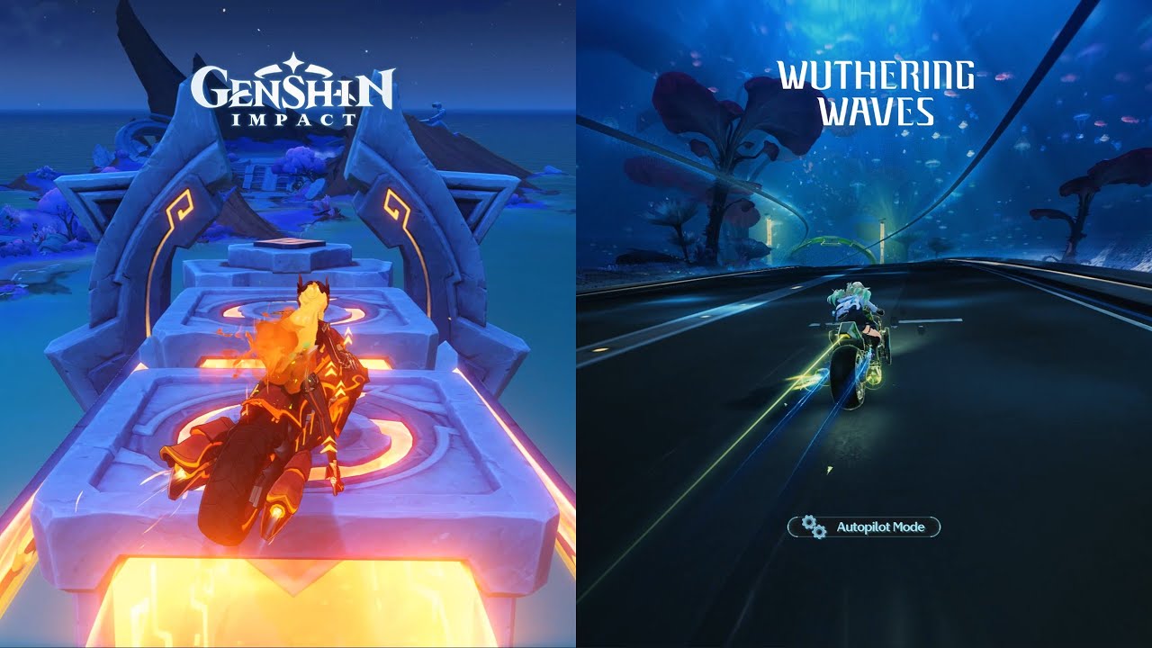 Genshin Impact vs Wuthering Waves: Hidden Secrets World Exploration!