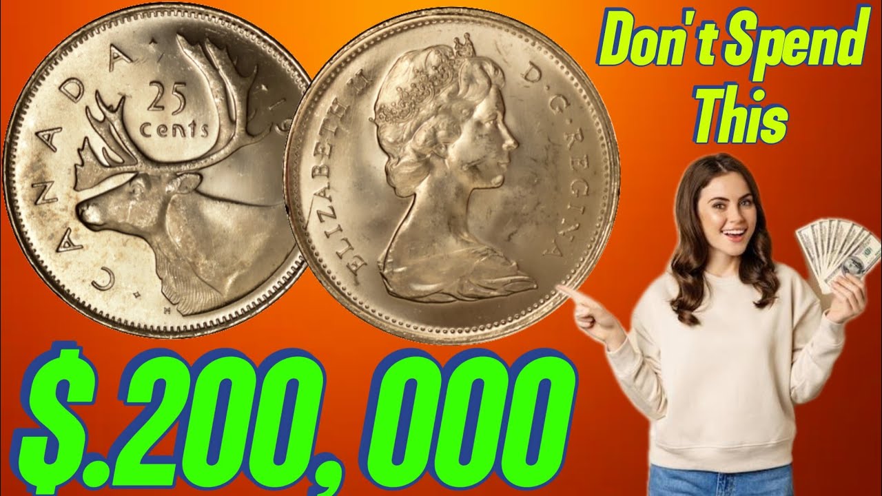 DO YOU HAVE IT!? 👉 $200.000💰👈 Very Rare and Valuable Error Coin Elizabeth II 25 Cents Canadian 1968