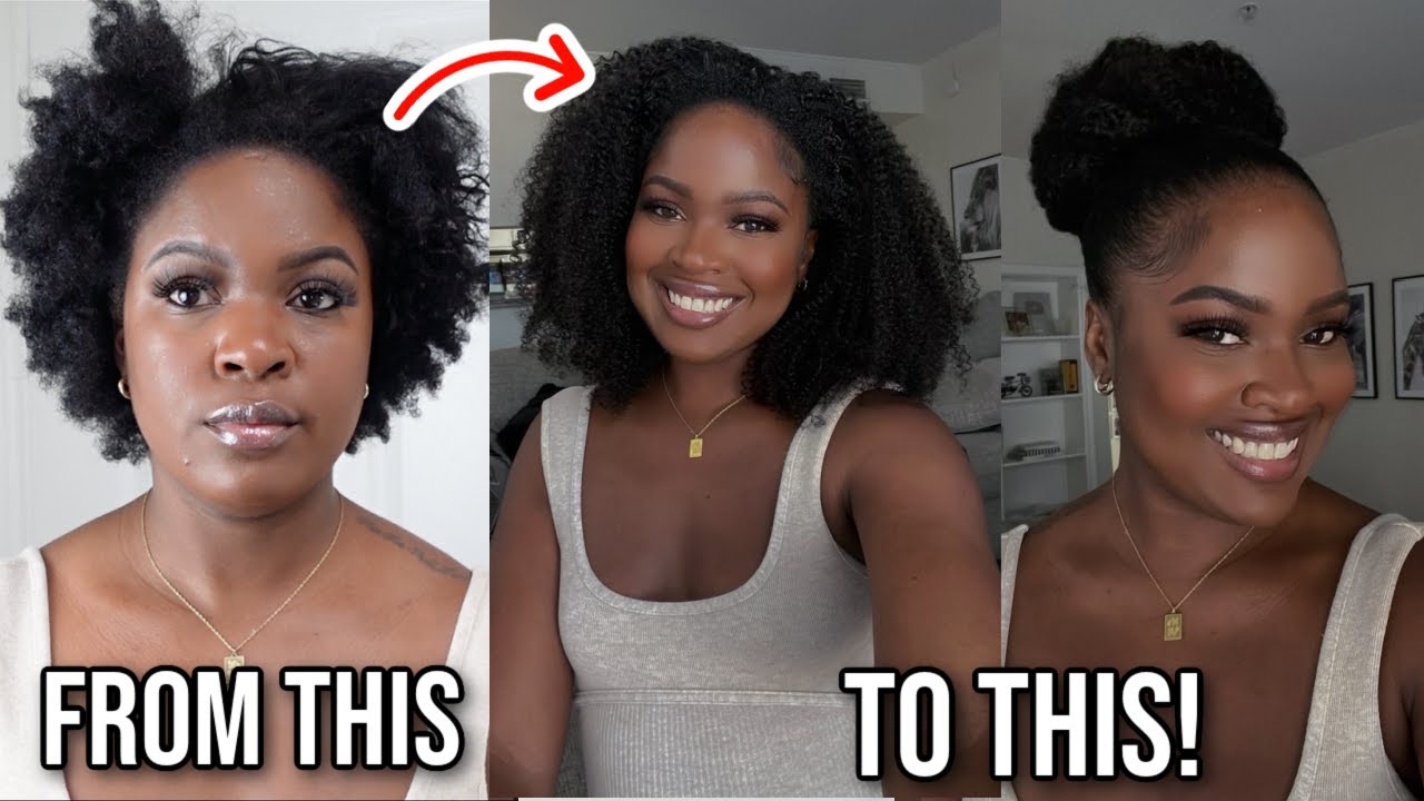 😆Girls! My hair got length and volume after heat damage?! How? Ask @HerGivenHair 3in1 half wig