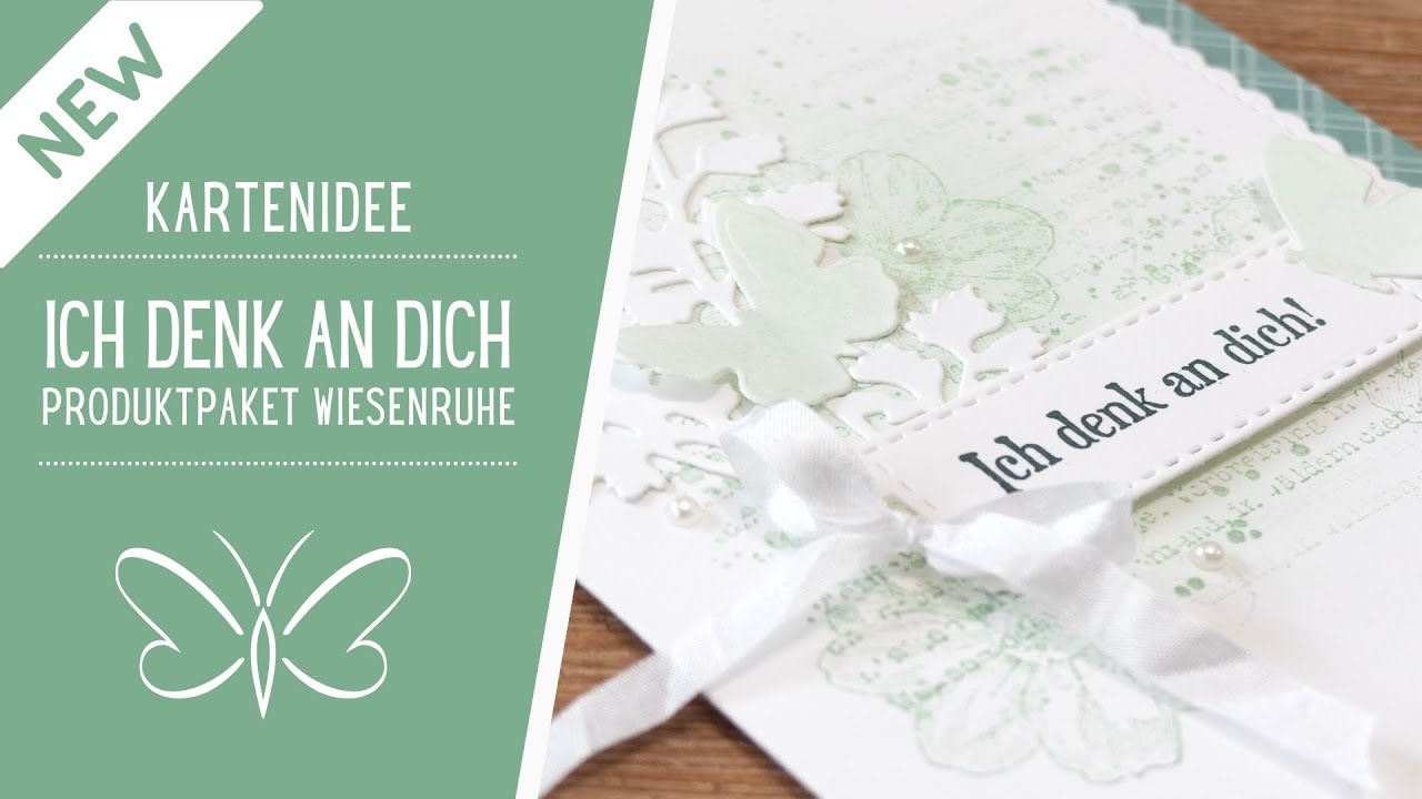 Ich denk an Dich | Kartenidee mit neuen Produkten | PP Wiesenruhe | Monochrome Farbgebung