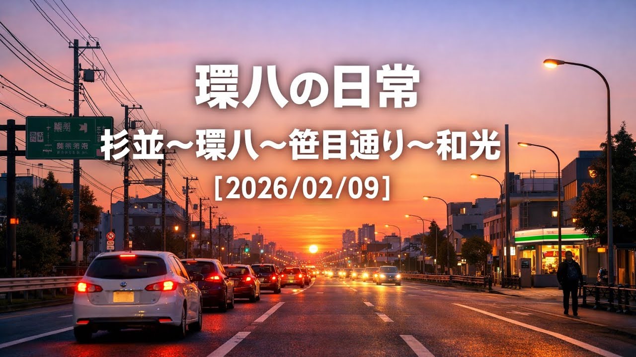 環八の日常｜杉並〜環八〜笹目通り〜和光【2026/02/09】