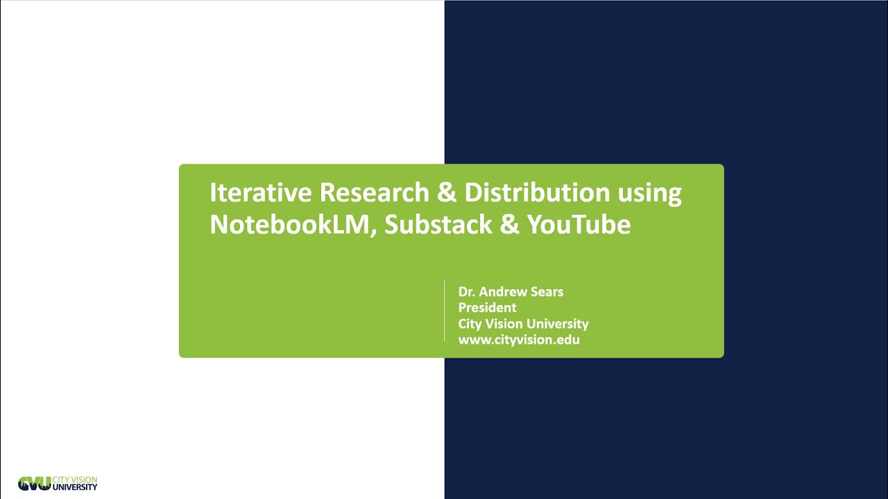 Iterative Research & Distribution using NotebookLM, Substack & YouTube