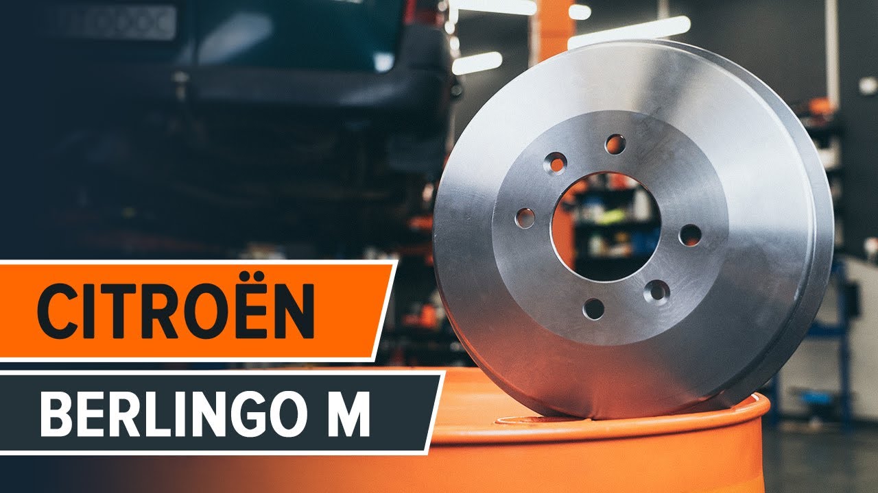 Cómo cambiar los tambor de freno parte trasera en CITROËN BERLINGO M [VÍDEO TUTORIAL DE AUTODOC]