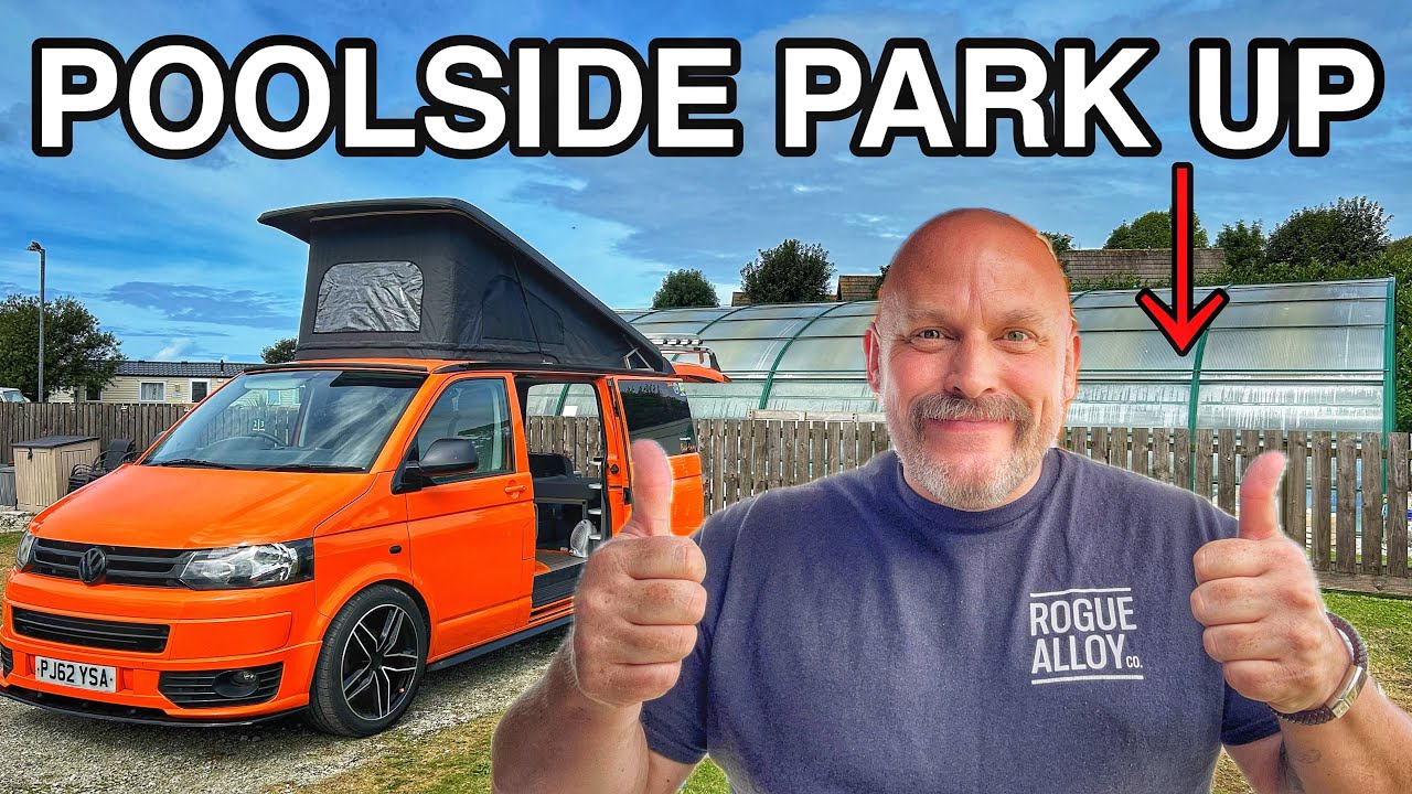 VAN LIFE ADVENTURES With A POOLSIDE Park Up ! 