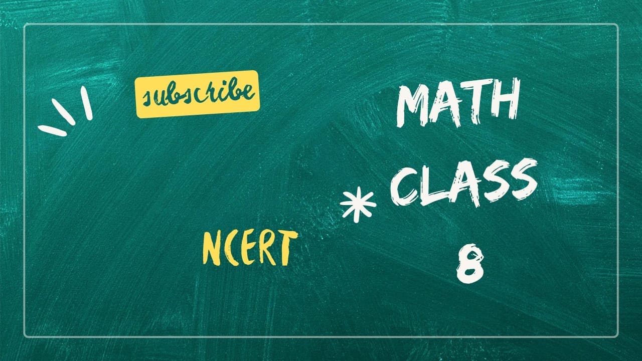 NCERT Maths Class 8 Chap 11.1