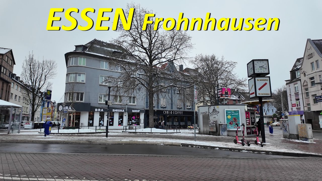 Stadt Essen walkingtour 4K | Frohnhausen Winter 2026