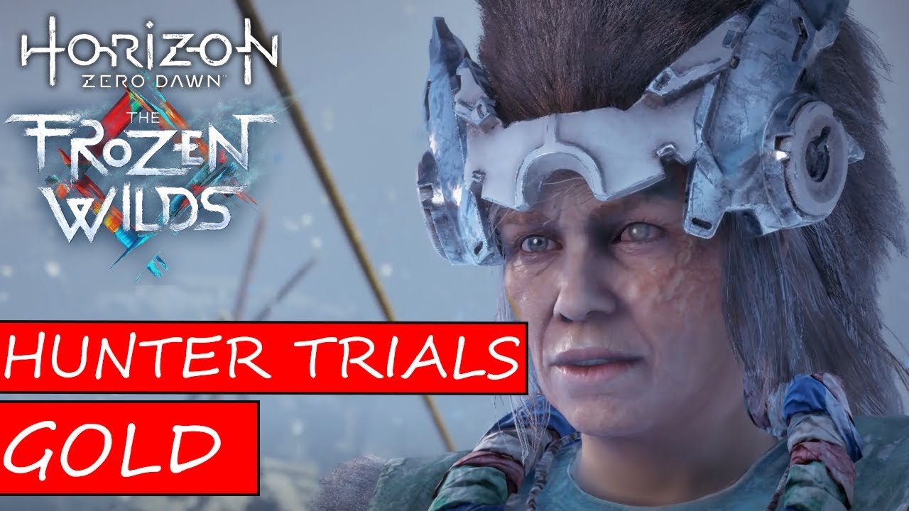 HORIZON ZERO DAWN The Frozen Wilds DLC - GOLD IN ALL HUNTER TRIALS ON HARD