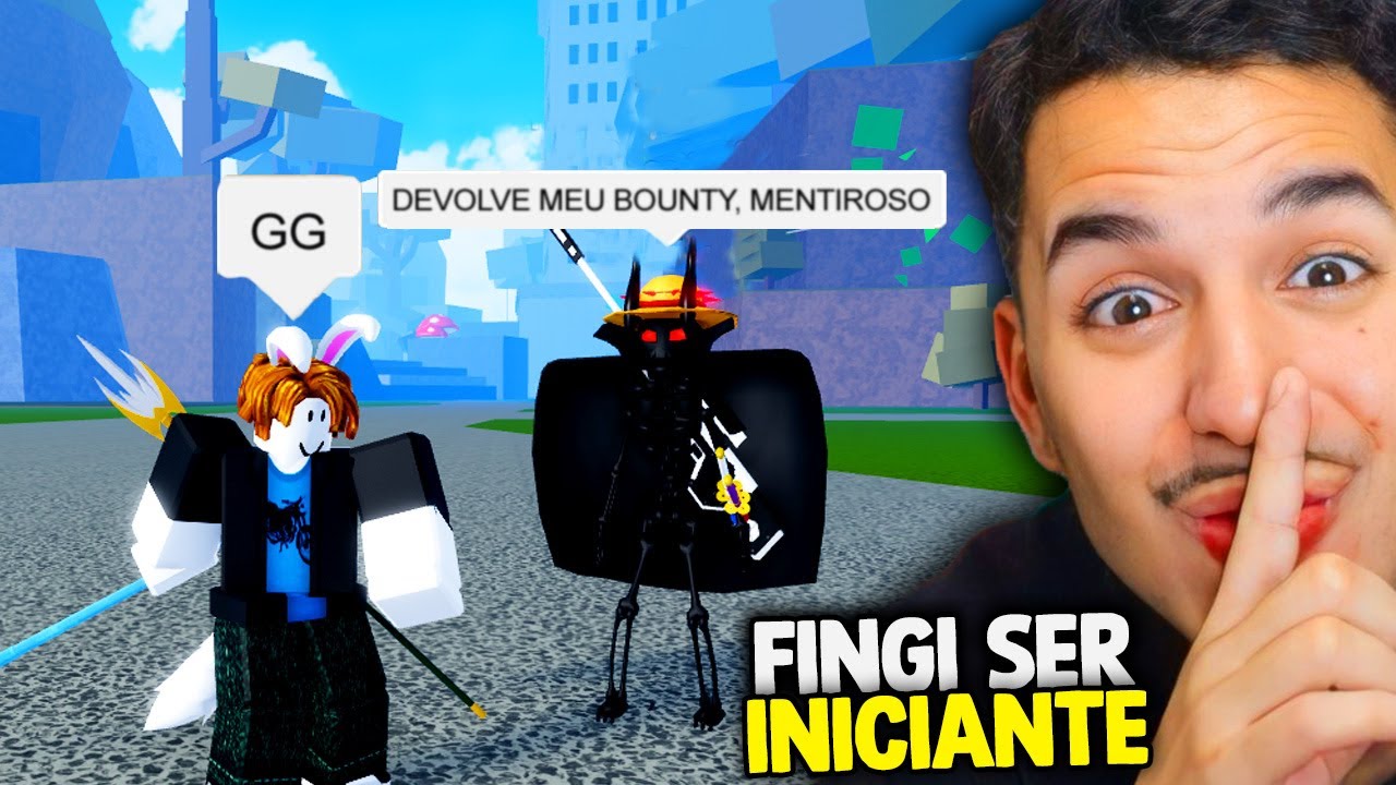FINGI ser INICIANTE de ICE no PVP e SUPREENDI TODOS no Blox fruits 🔥