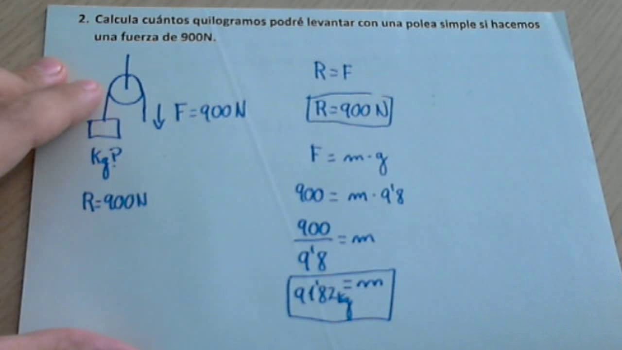 Ejercicios de poleas y polipastos 1