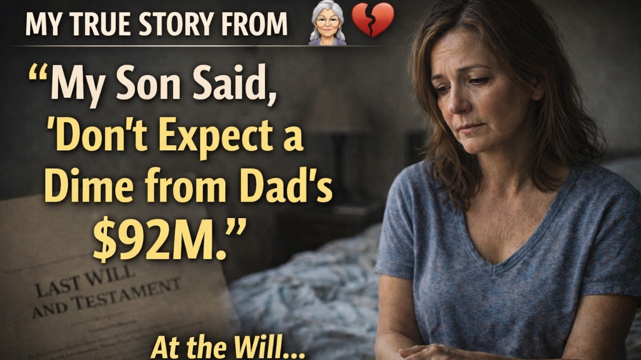 HER TRUE STORY FROM CALIFORNIA 👵💔 My Son Said, “Don’t Expect a Dime from Dad’s $92M.” At the Will...