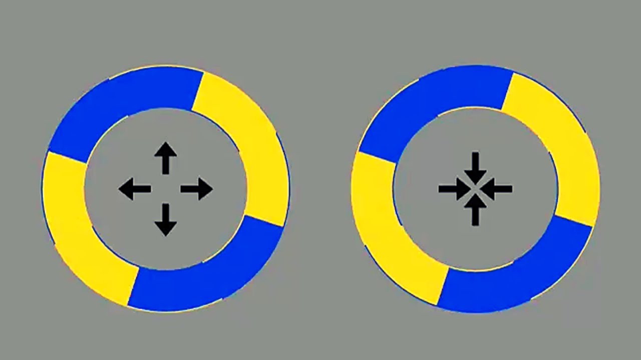 Moving motionless circles (Optical illusion) !