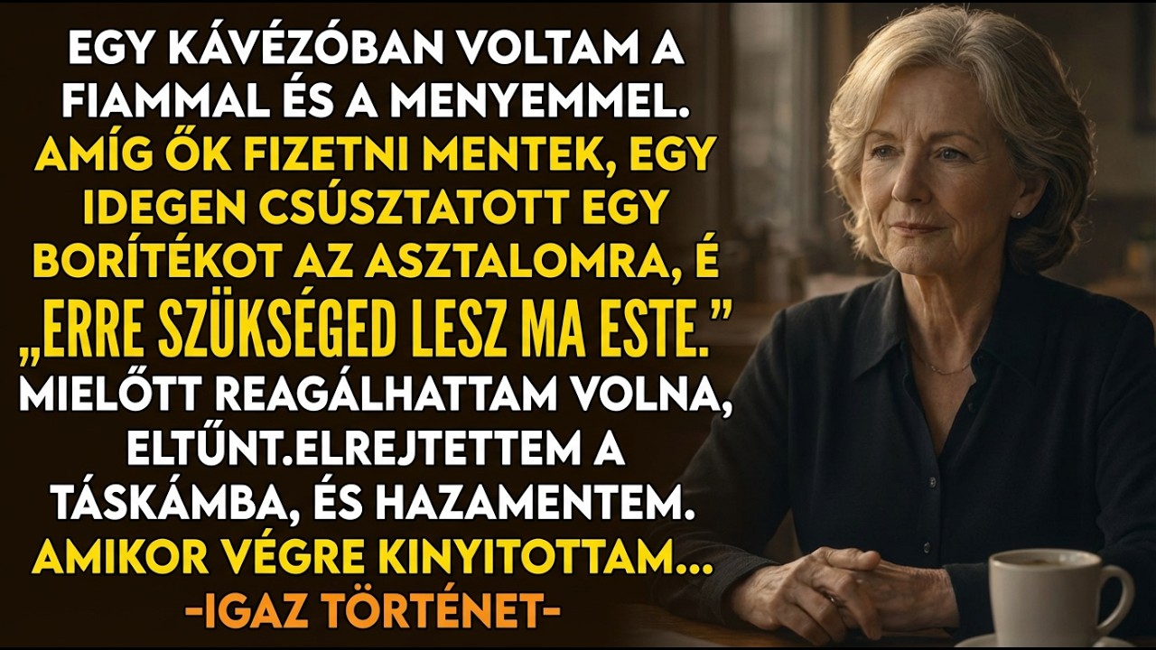 IGAZ T&Ouml;RT&Eacute;NET 👵💔 Egy k&aacute;v&eacute;z&oacute;ban idegen adott egy bor&iacute;t&eacute;kot: &bdquo;Ma este kell&rdquo;