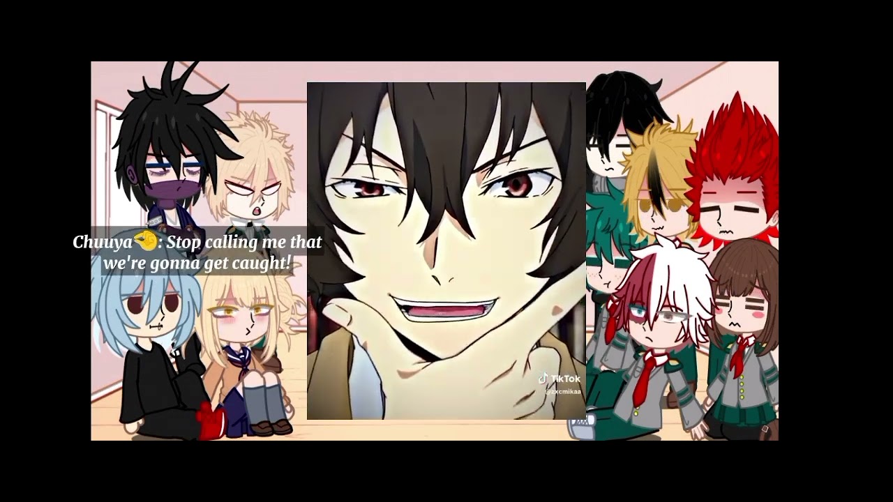 Mha react to Bakugo as Chuuya and Dabi as Dazai/ WIP.