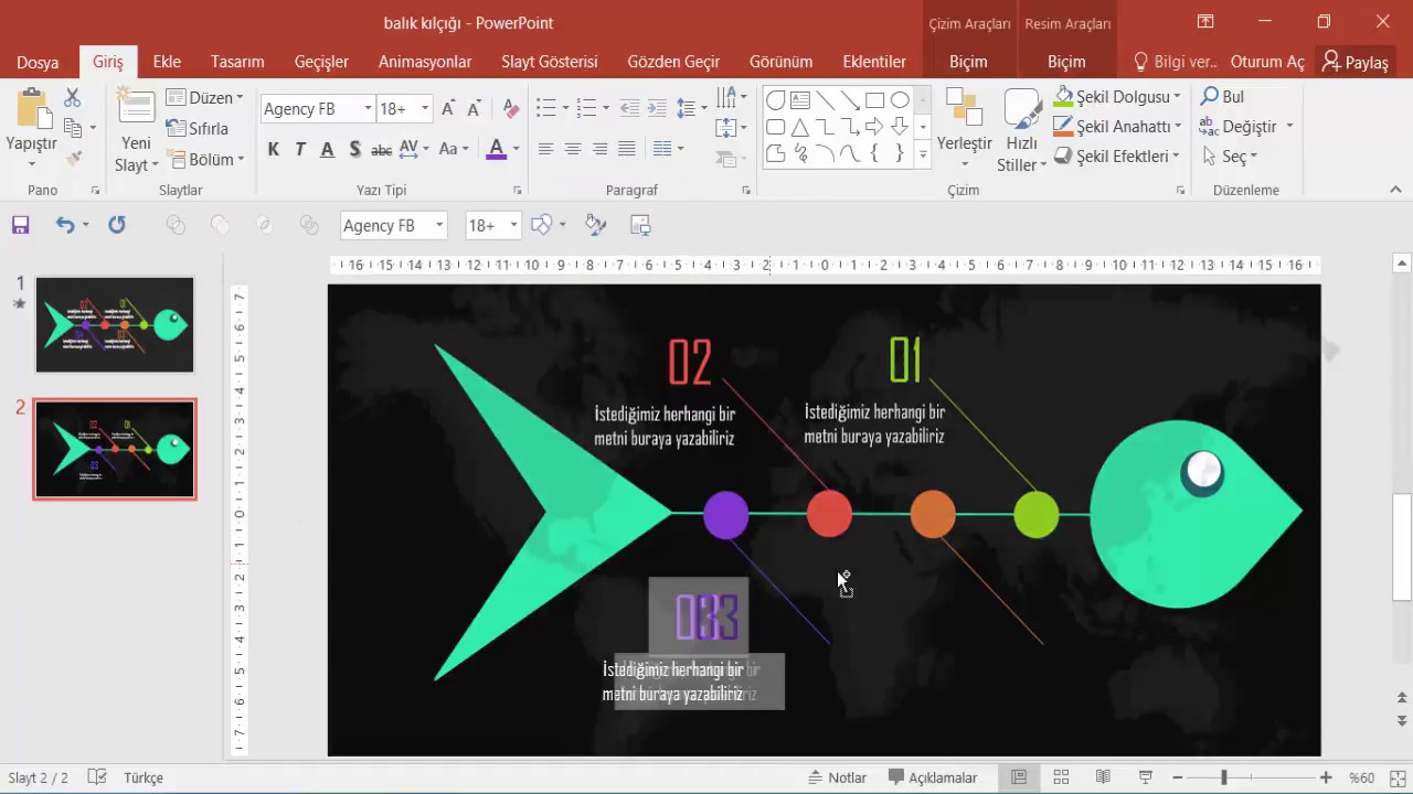 Powerpointte Balık Kılçığı (Ishikawa)  Diyagramı Yapımı | Microsoft PowerPoint 2016