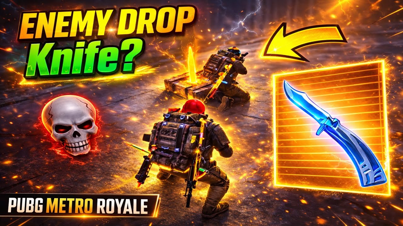 Enemy Drop Knife? 😱 in Pubg Metro Royale #metroroyale #pubgmobile 