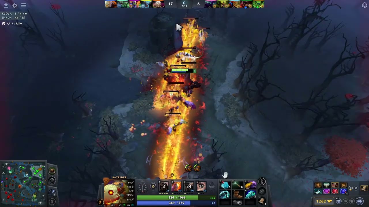 Patch 7.41 11k mmr MID Batrider | 550 MS minute 12 #11kmmr #newpatch #7.41 #batrider #skill #dota