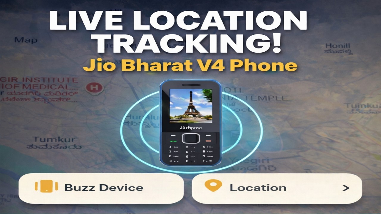 Live Location Tracking in Jio Bharat V4 Mobile Step by Step Guide in Hindi | #jiobharatv4 #jiobharat