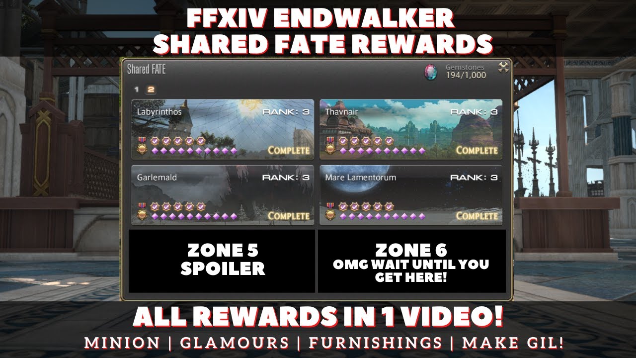 FFXIV Endwalker: Rank 3 Shared Fate Reward - Glamour, Minion, Furnishings and More!
