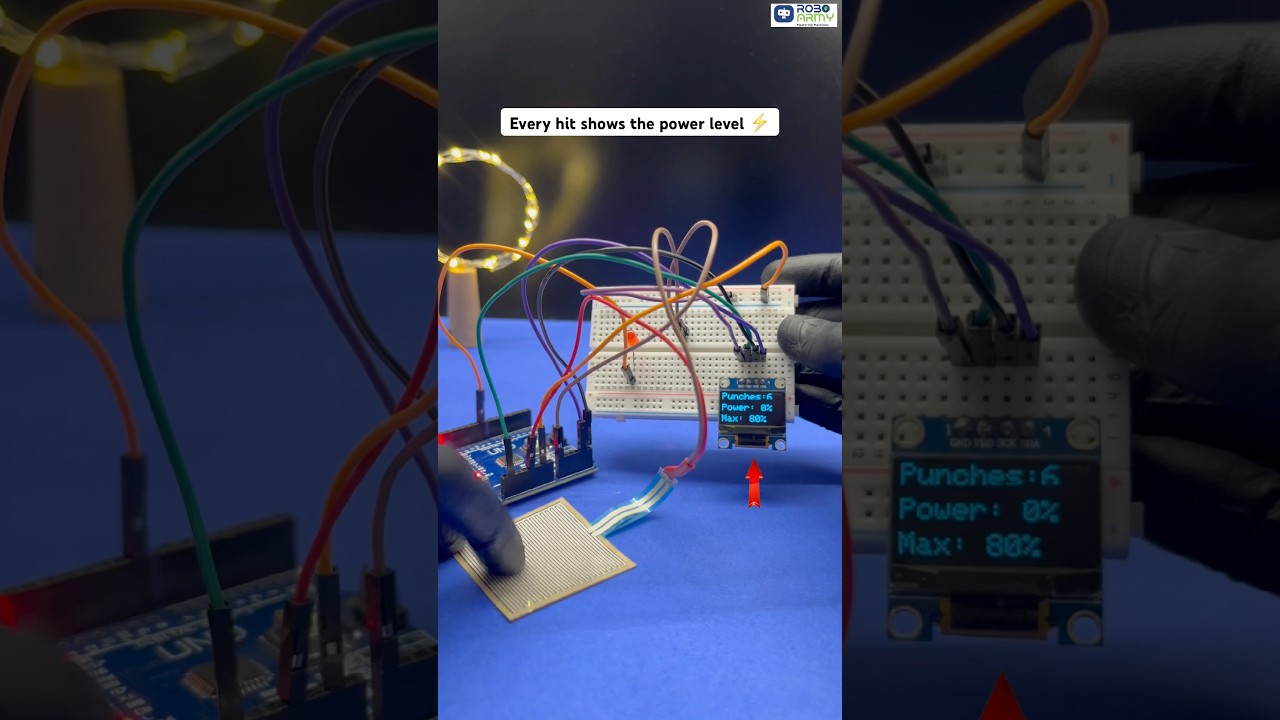 Let&rsquo;s test it using a Force Sensor + OLED 📟 #roboarmy #arduinoproject #pressuresensor