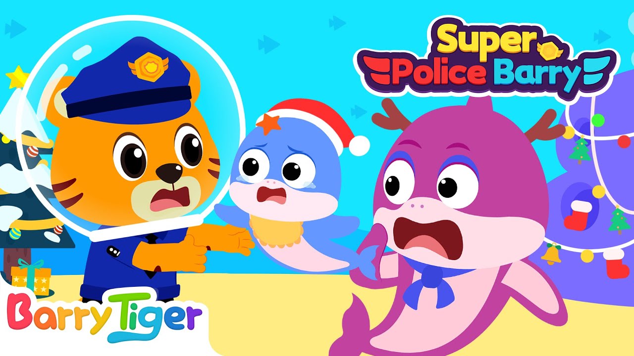 Ocean Chase Showdown🌊 Merry Christmas Fun! | Police Cartoons & Kids Advnetures | BarryTiger