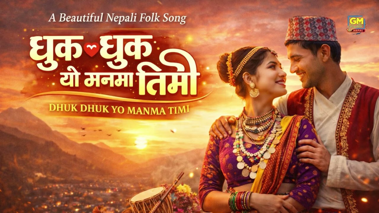 Dhuk Dhuk Yo Man Ma Timi | A Beautiful Nepali Folk Song | @gmbeatsnepal 