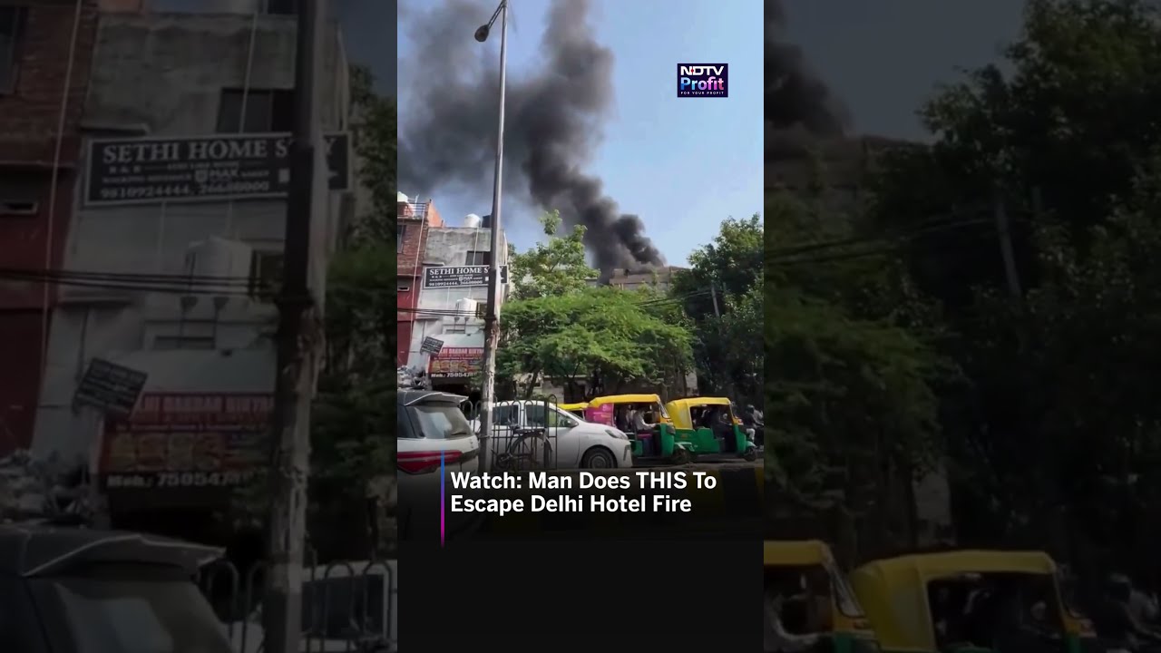 Watch: Man Tries THIS To Escape Delhi Fire