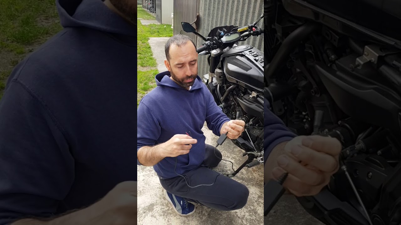 Come installare presa caricatore USB Moto tutorial (MT07 YAMAHA)