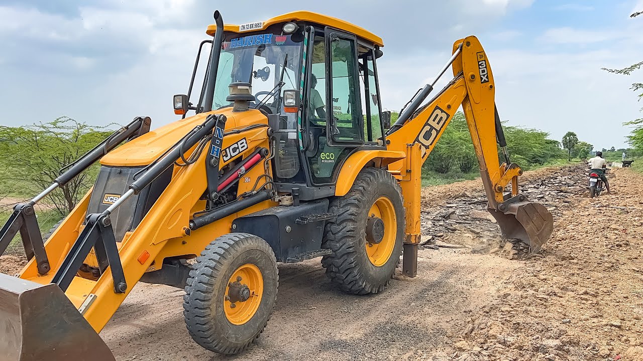 JCB 3DX to Renovate Old Road Broken it Tatteres and Leveling | jcb video