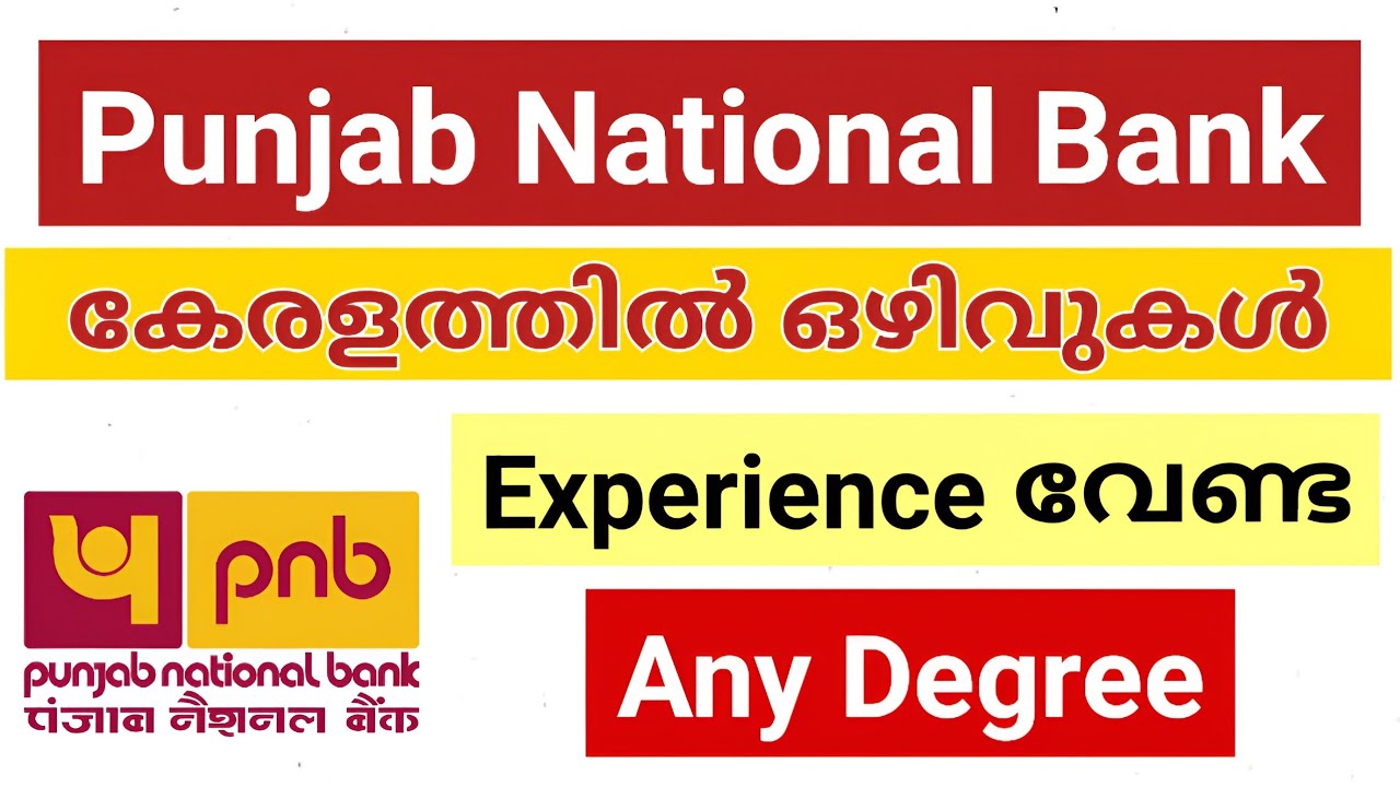 Набор стажеров в Punjab National Bank | Набор стажеров в Punjab National Bank | Малаялам