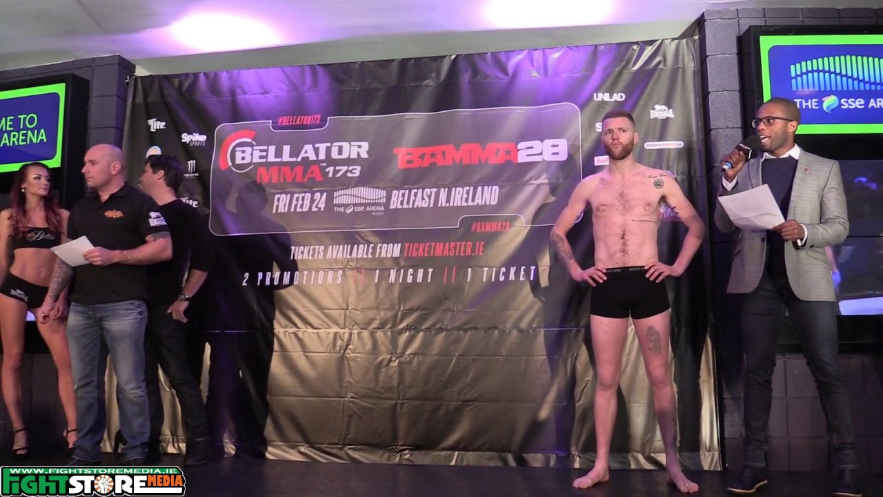 Bamma 28 Weigh Ins in the SSE Arena, Belfast