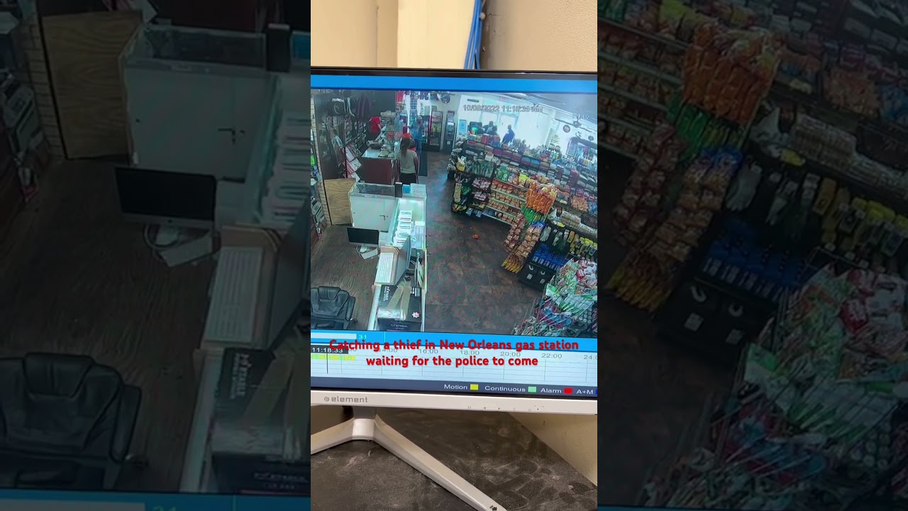 Catching a thief in New Orleans gas station waiting for the police to come #identifytheft#Nola #all￼