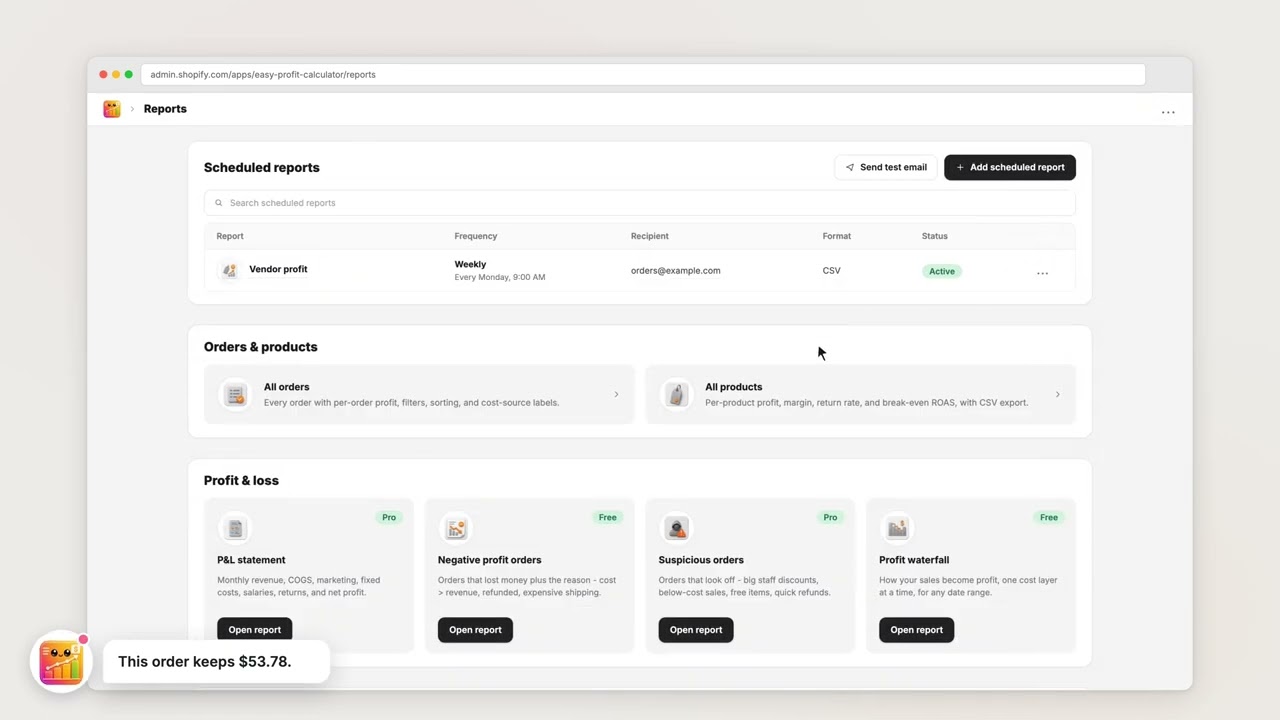 Easy Profit Calculator - Shopify App