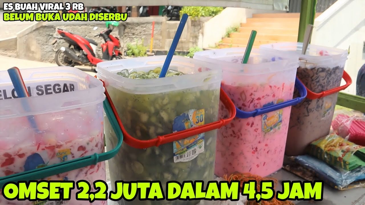 CARA PEMBUATAN ES BUAH VIRAL KEKINIAN | OMSET JUTAAN | INDONESIA STREET FOOD #39