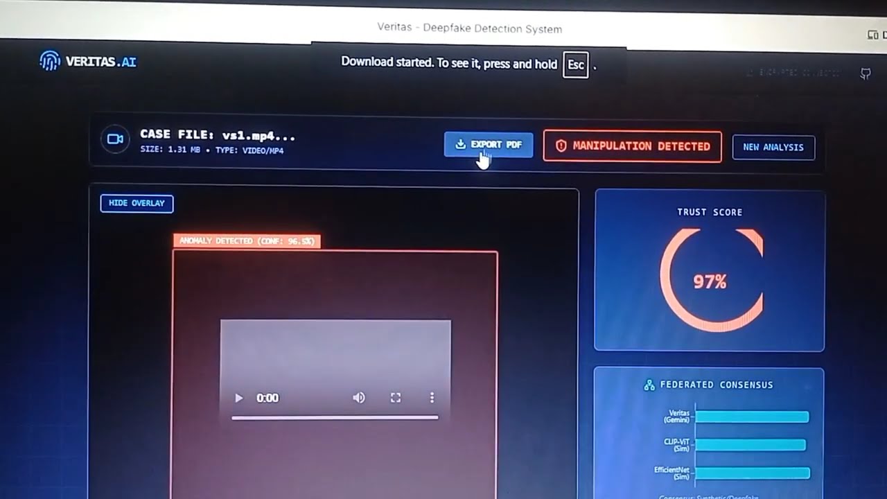 VERITAS.AI | Real-Time Deepfake Detection using Gemini 3 & Neural Networks  #GoogleGemini