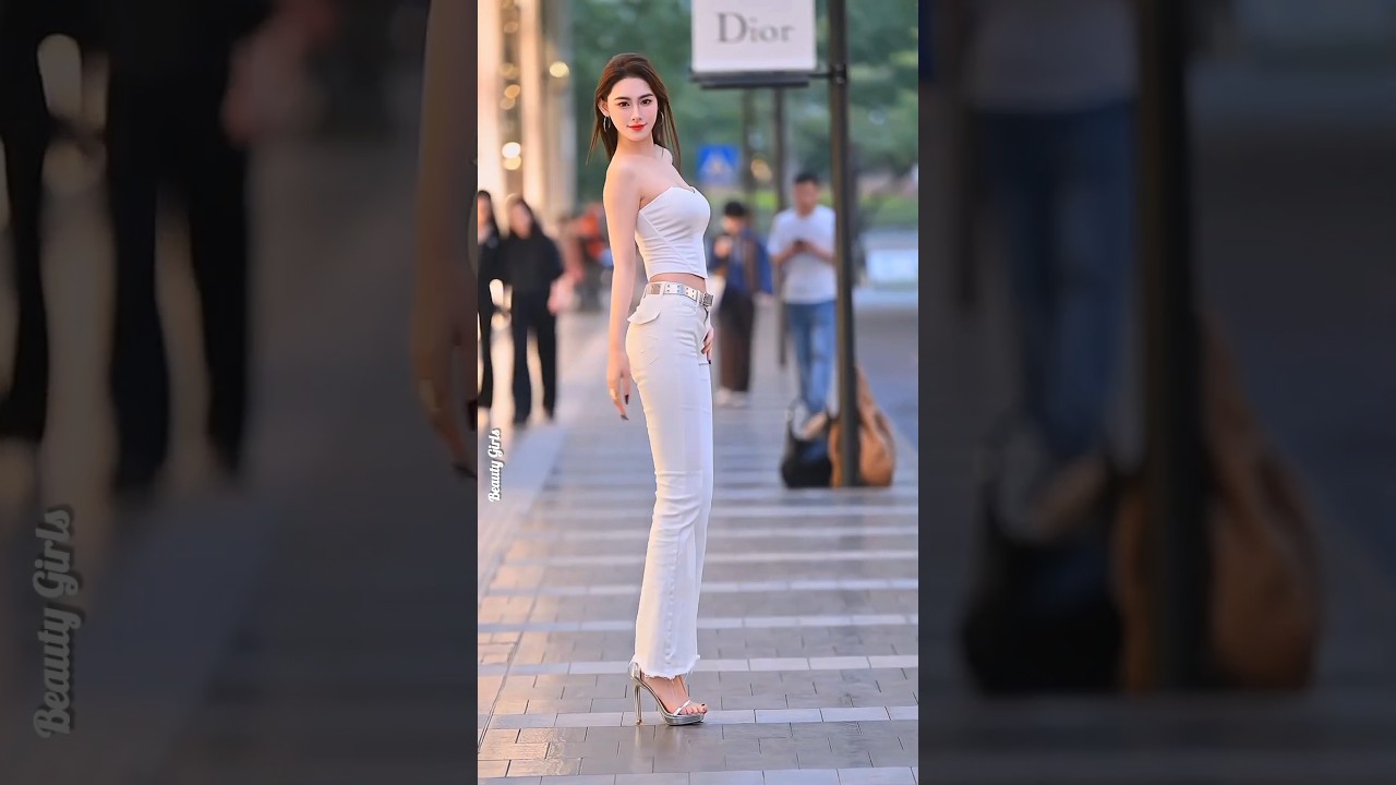 Chinese beautiful girl street fashion outfits style #beautiful #fashion #shorts #chinesegirl #tiktok