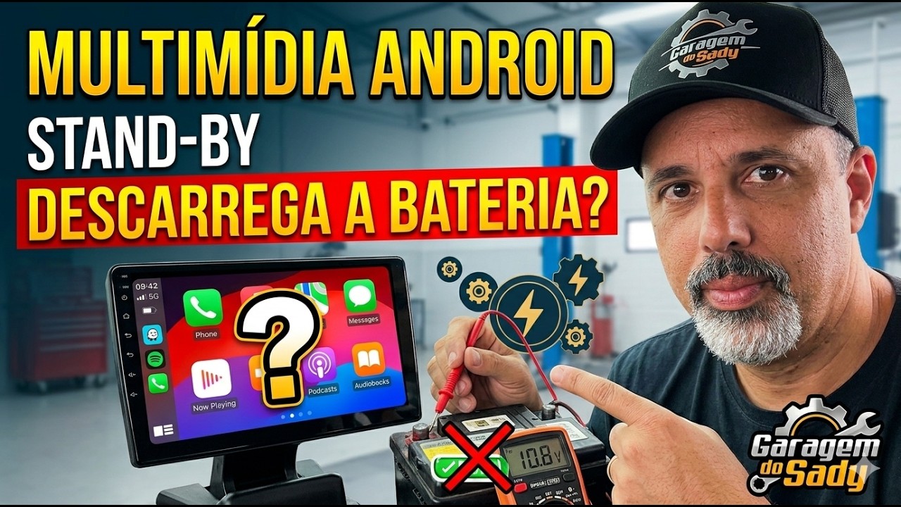 #14   Multimidia - Consumo da bateria stand-by. Descarrega a bateria ? (Central Multimídia Android)