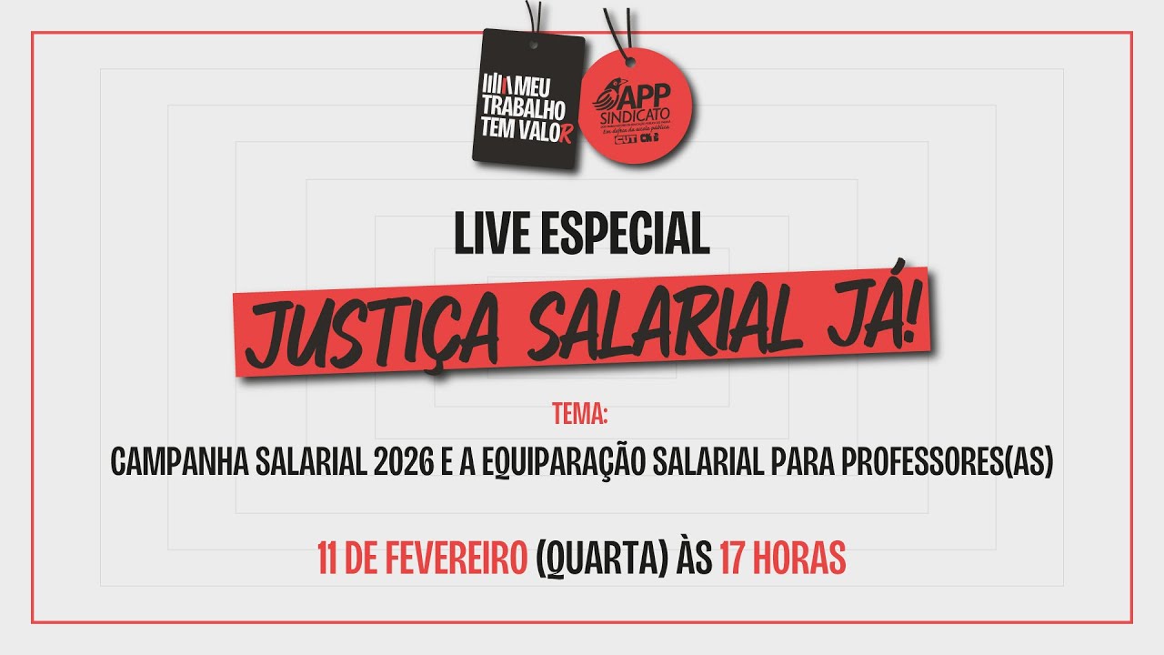 Live Especial: Justiça Salarial Já!