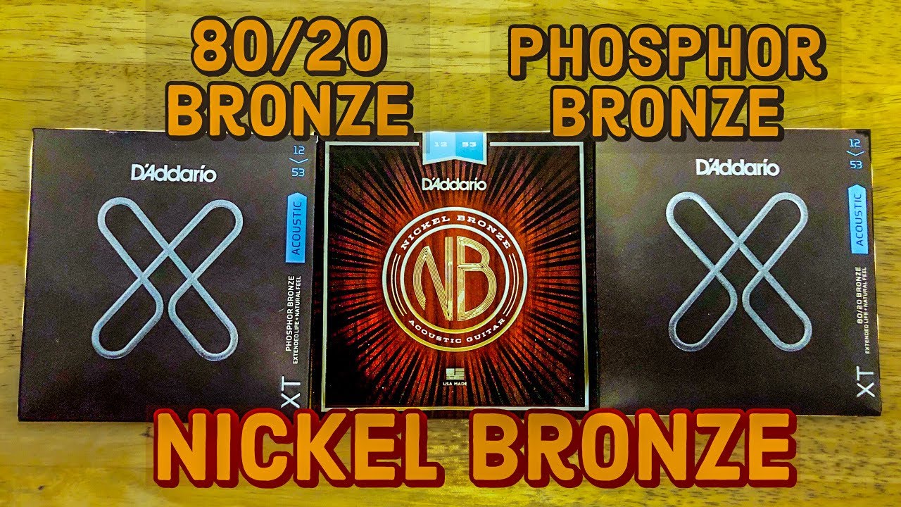 D’Addario 80/20 Bronze, Phosphor Bronze, And Nickel Bronze String Shootout
