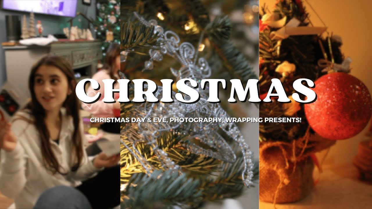 christmas eve & day vlog! | wrapping presents, family home videos, etc