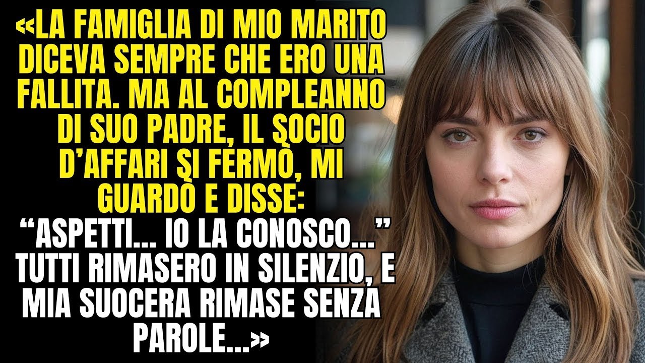 La famiglia di mio marito diceva che ero una fallita  Ma al compleanno di suo padre,tutto &egrave; cambi