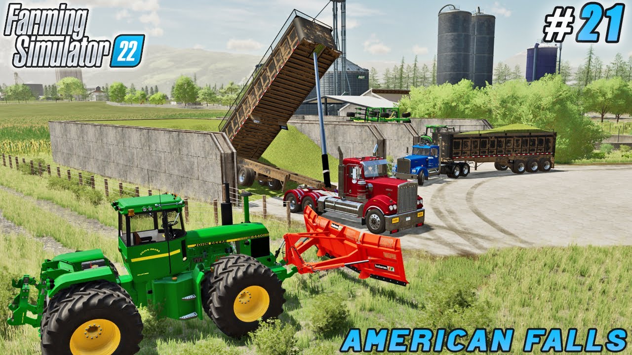Covering million liters corn silage, preparation & barley sowing | American Falls Farm | FS 22 | #21